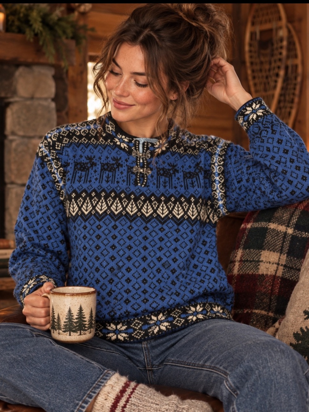 VTG Nomadic Traders Fair Isle Nordic Sweater Cabincore Gorpcore Cottagecore